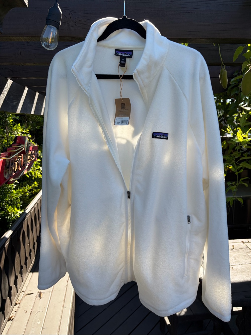 NWT Patagonia Classic Microdini Fleece Jacket Birch White XXL
